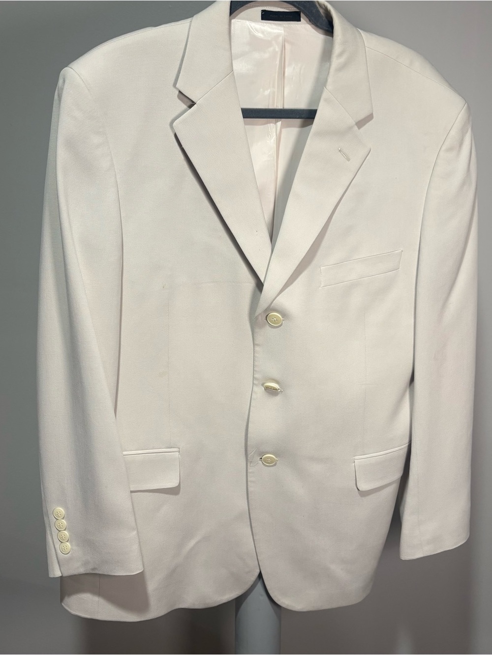 Fumagalli 100% Silk Ivory Men’s Sport Coat Blazer Jacket Sz 44S Classic Luxury